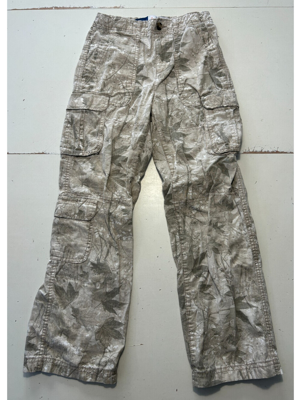 Old Navy Boys Light Camo Cargo Pants Size 12 Slim Baggy